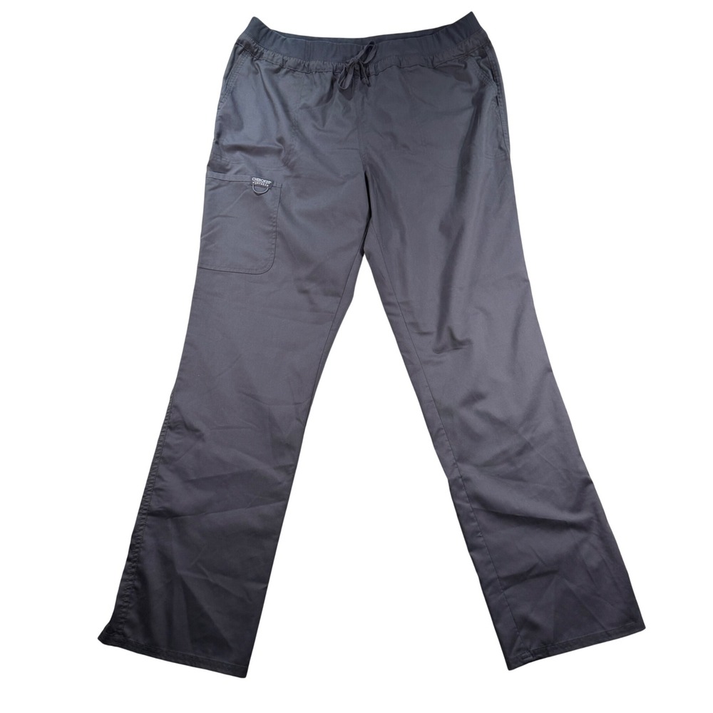 Cherokee Workwear Scrub Pants Set XL Tall Pewter Navy Blue Stretch Cargo Medical